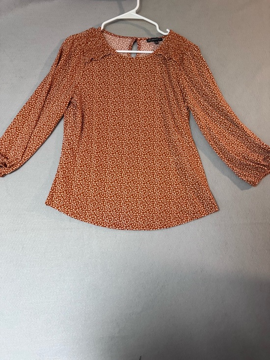Adrianna Papell Tops - Adrianna Papell Rust Long Sleeve Blouse